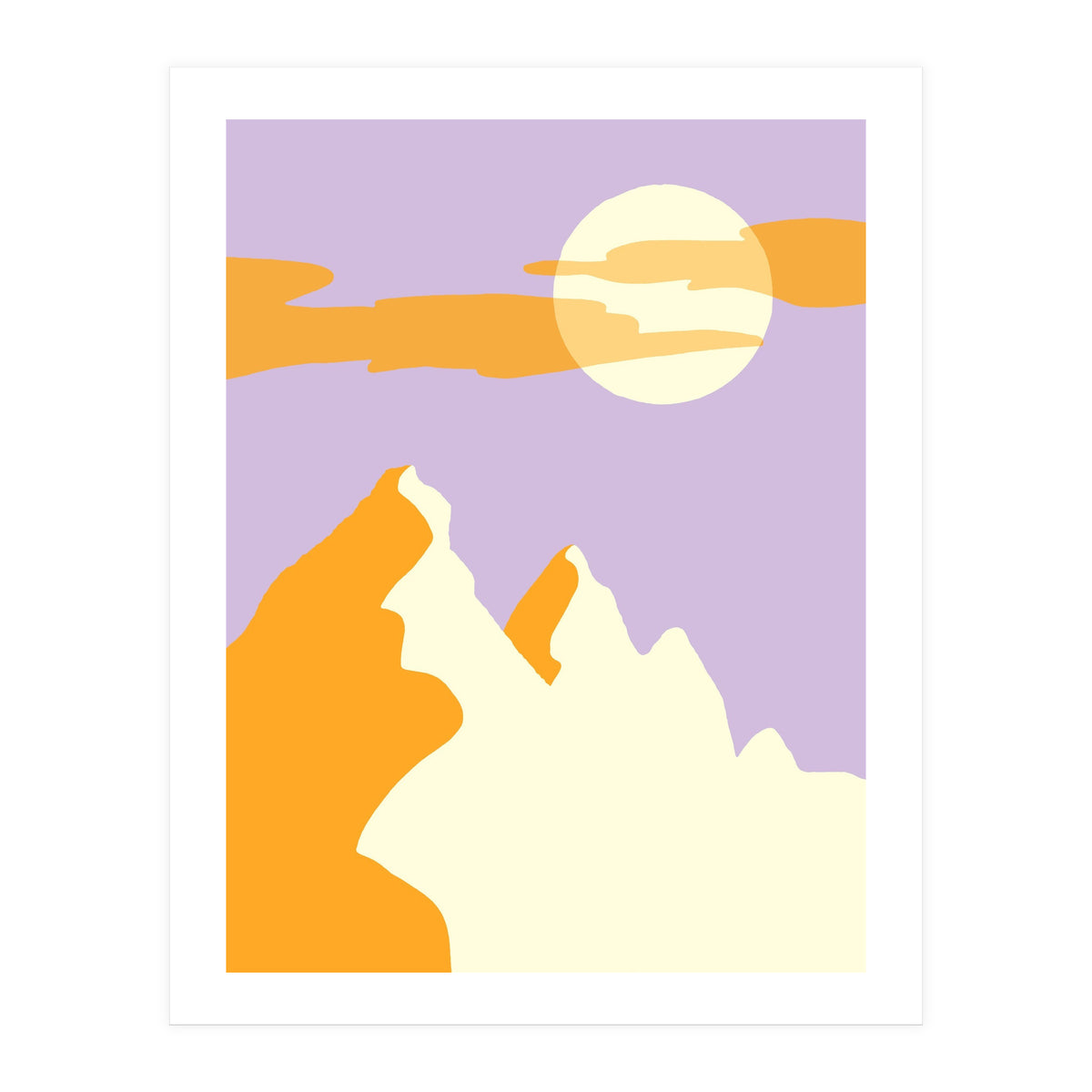 Pastel Minimal Landscape (Print Only)