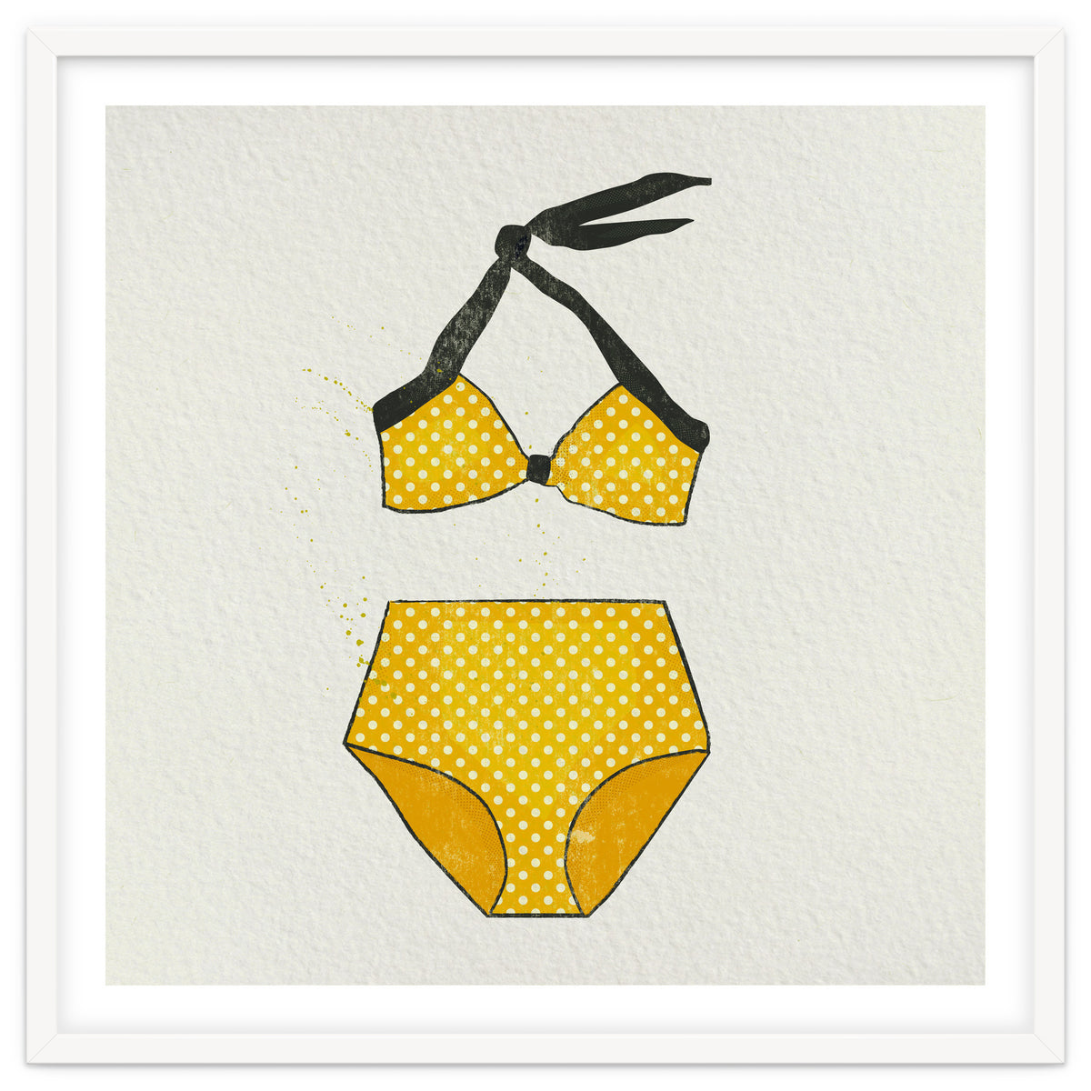 Yellow polka dot bikini