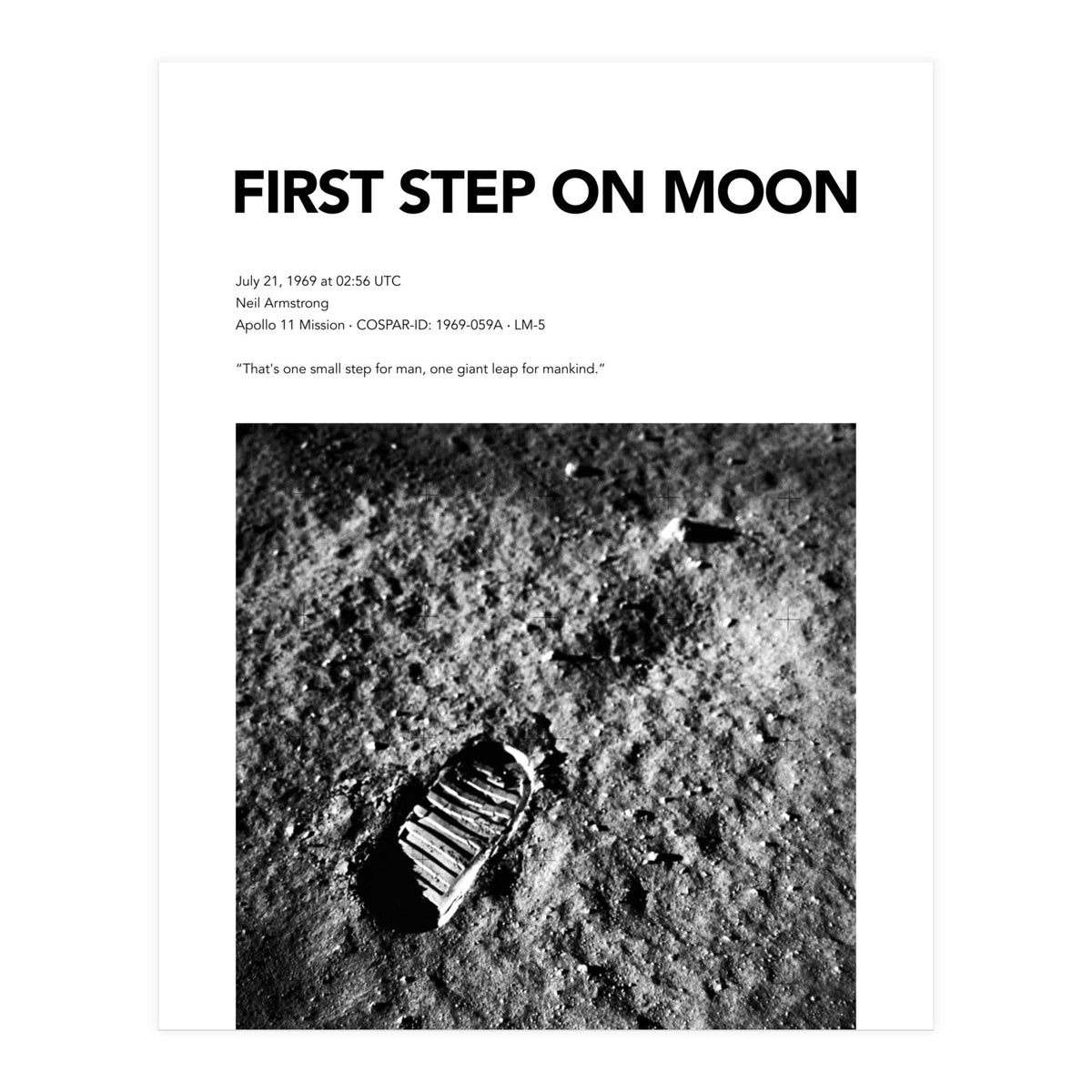 FIRST STEP ON MOON (Print Only)