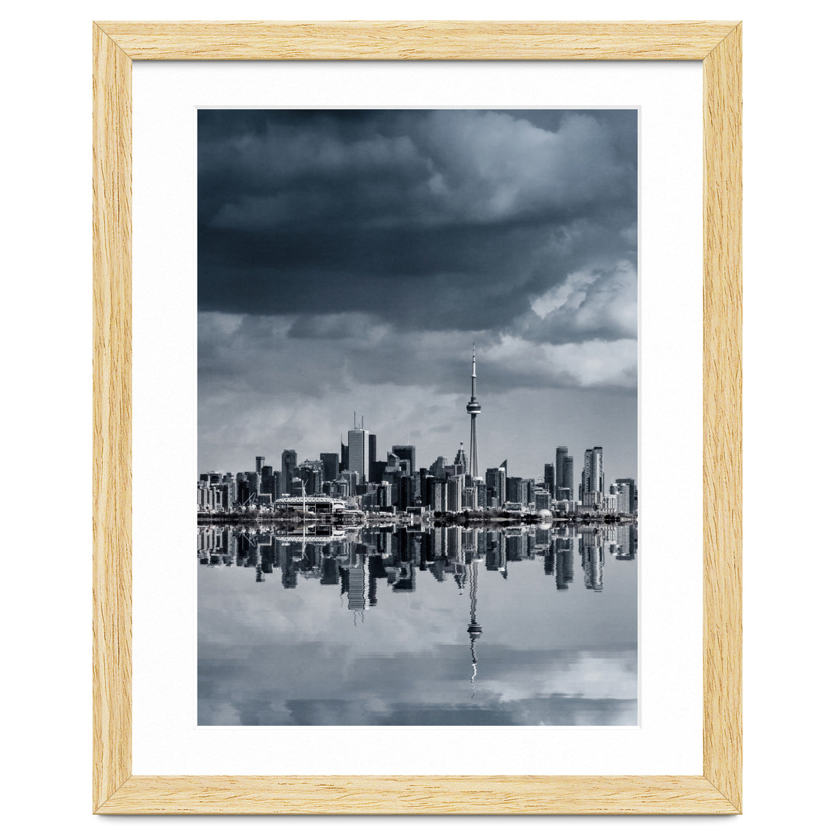Toronto Skyline From Colonel Samuel Smith Park Reflection No 1