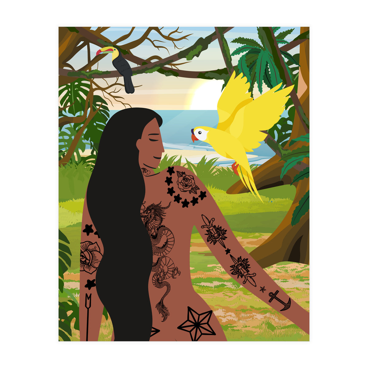 Golden Conure and Me (Print Only)