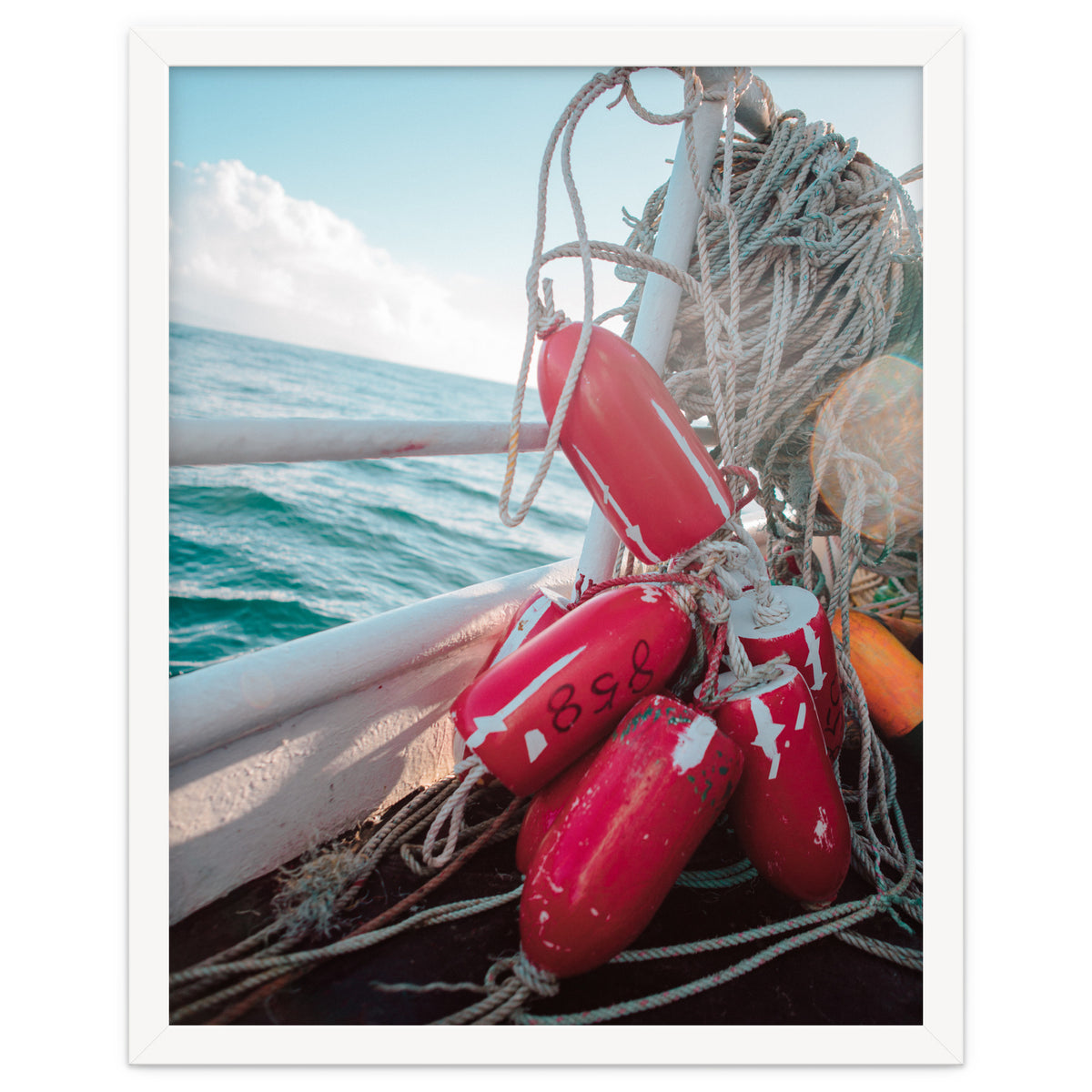 Buoys on a fishing boat