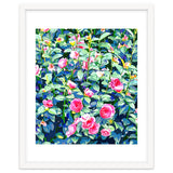 Winter Rose | Botanical Floral Garden | Boho Vintage Plants Meadow Roses Painting thumbnail