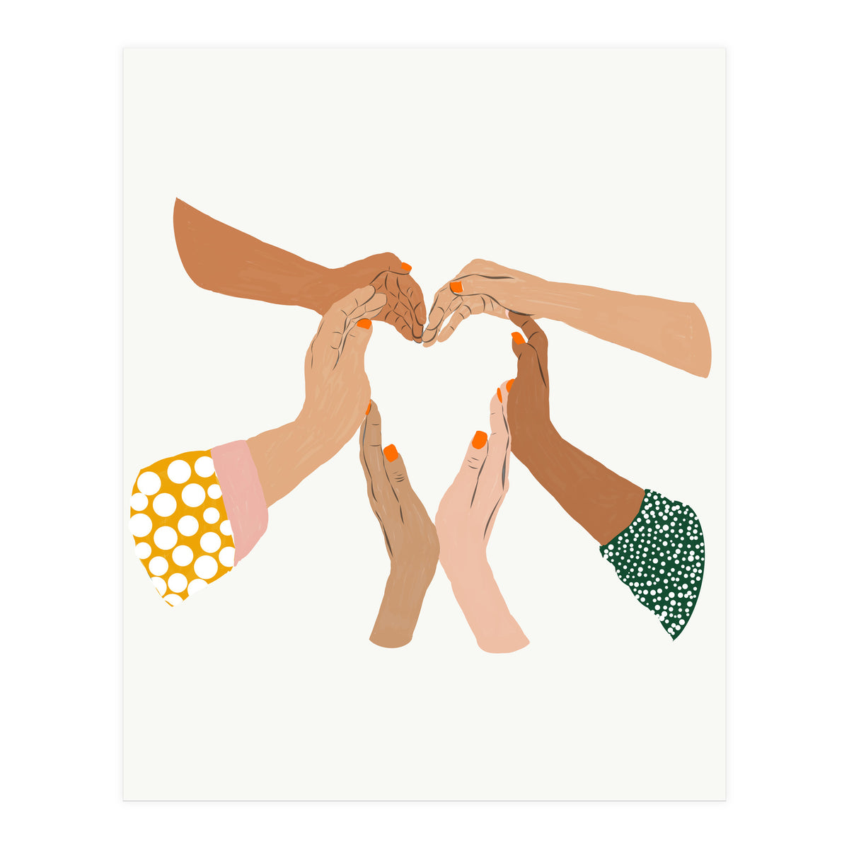 Indiscrimination | Anti-Racism Painting | Unity Illustration | Women Empowerment Growth Mindset (Print Only)