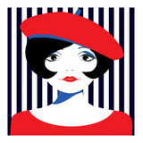 Retro French Young Woman  (Print Only) thumbnail