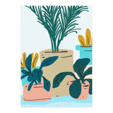 Little House Plants | Pastel Botanical Nature Plant Pots | Bohemian Cute Chic Palm Modern (Print Only) thumbnail