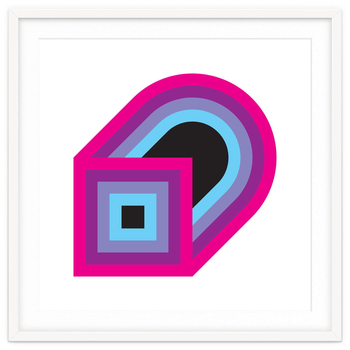 Geometric Shapes No. 41 - purple, blue & lilac