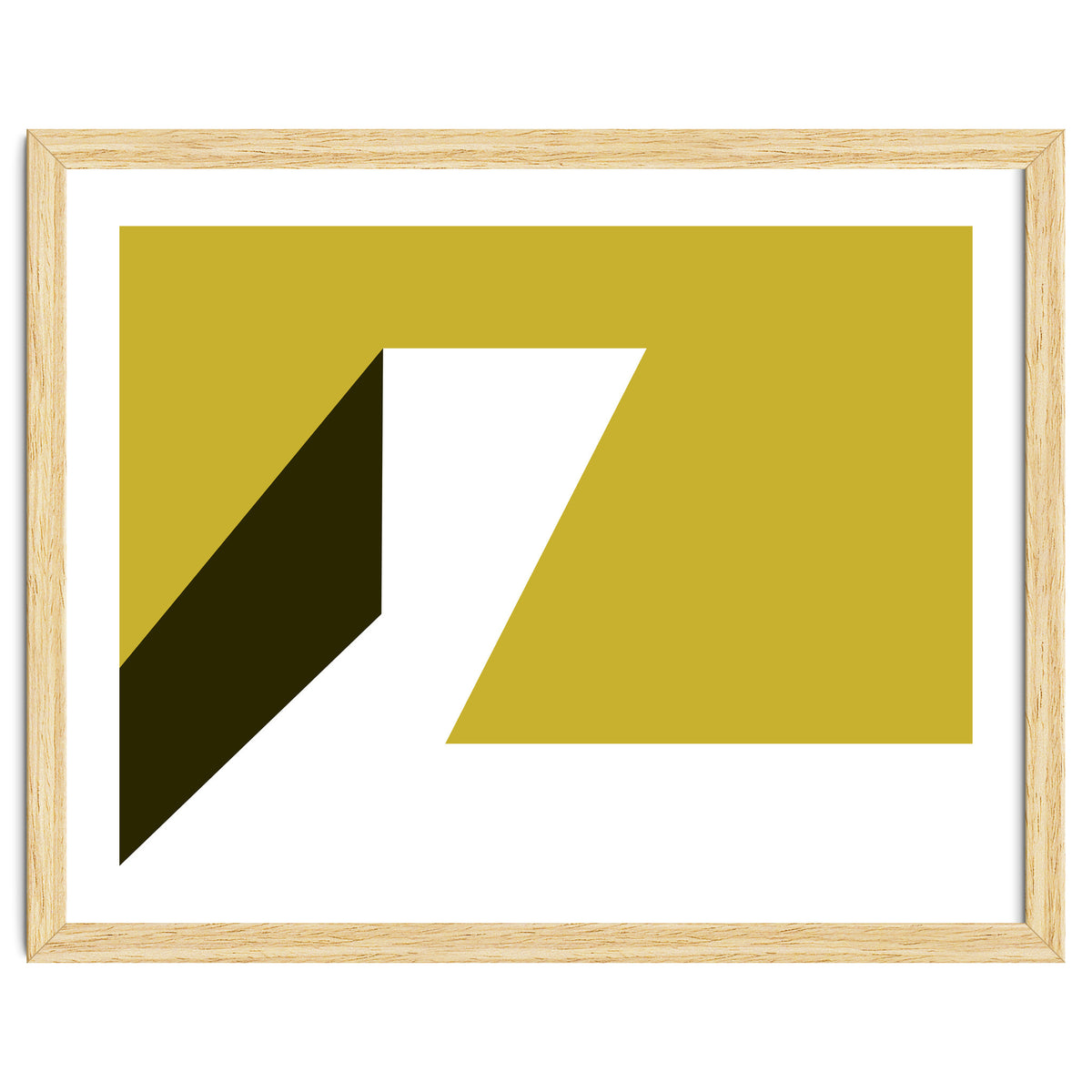 Geometric Shapes No. 78 - mustard, black & white