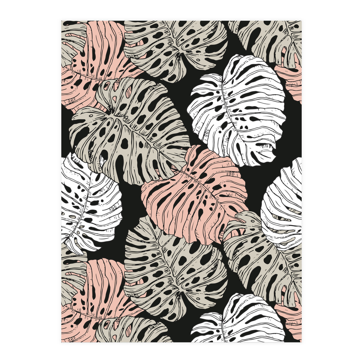 Monstera in the darkness of the jungle (Print Only)