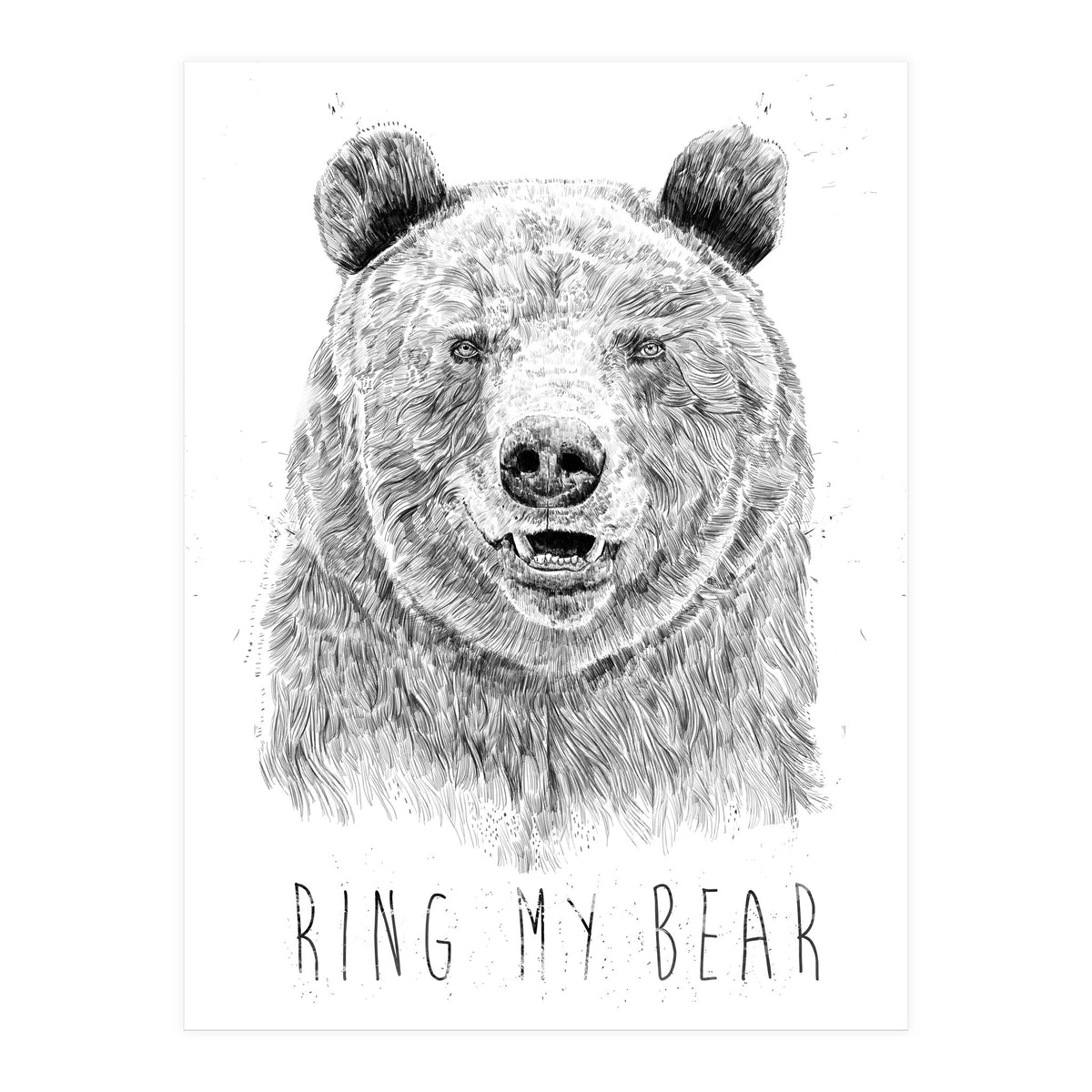 Ring My Bear (bw) (Print Only)