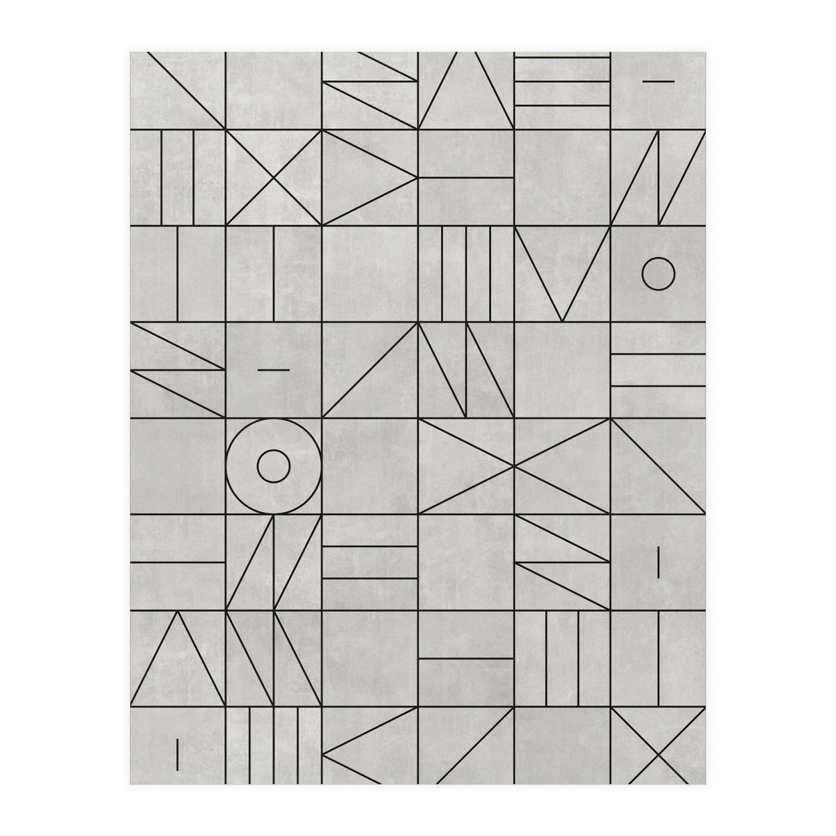 My Favorite Geometric Patterns No.3 - Grey (Print Only)
