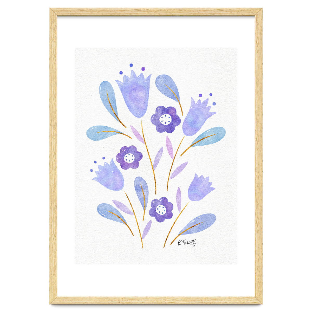 Watercolour Tulips | Purple