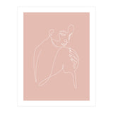 Sleep woman line pink (Print Only) thumbnail