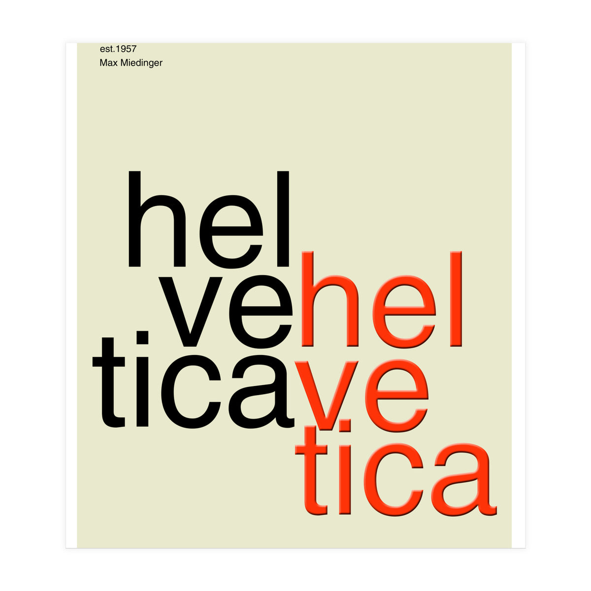 Helvetica Font Design (Print Only)