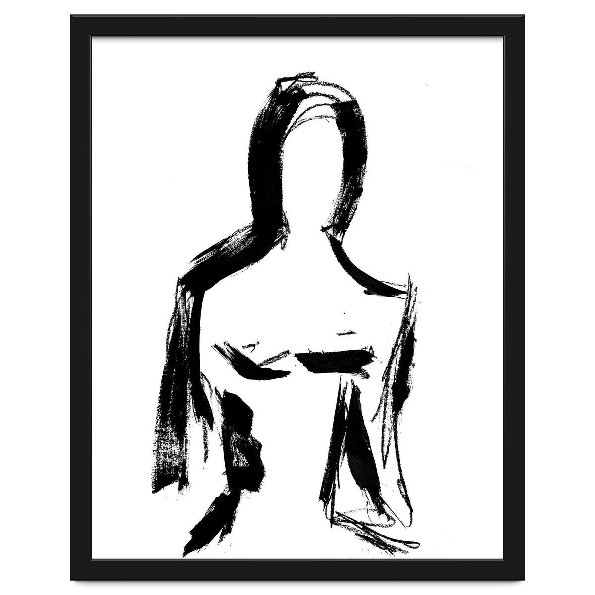 Abstract Monochrome Female Figure