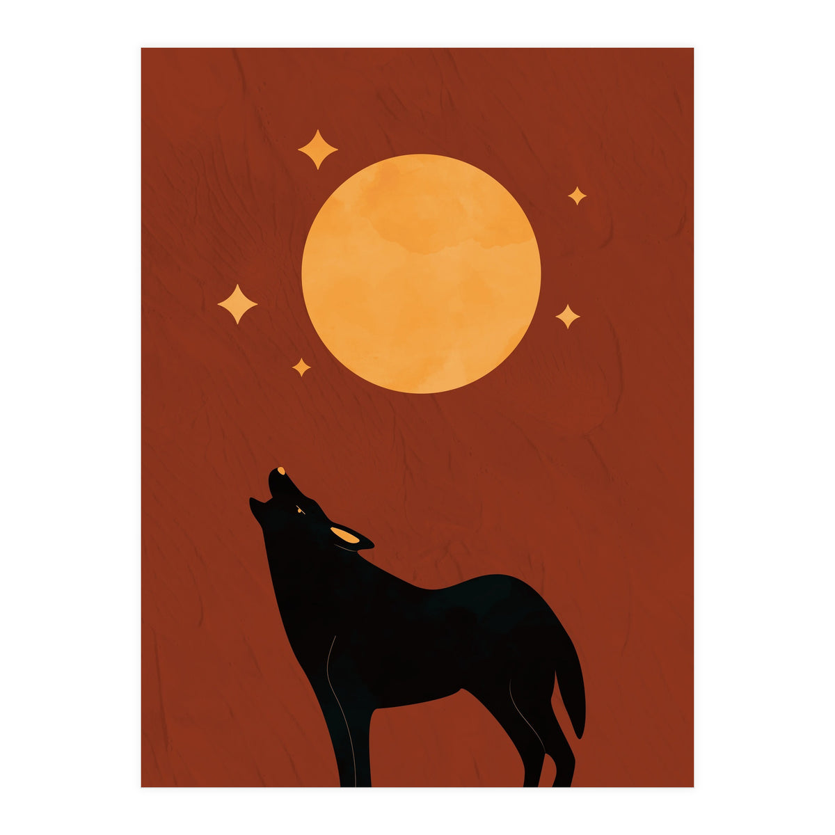 Wolf Full Moon (Print Only)