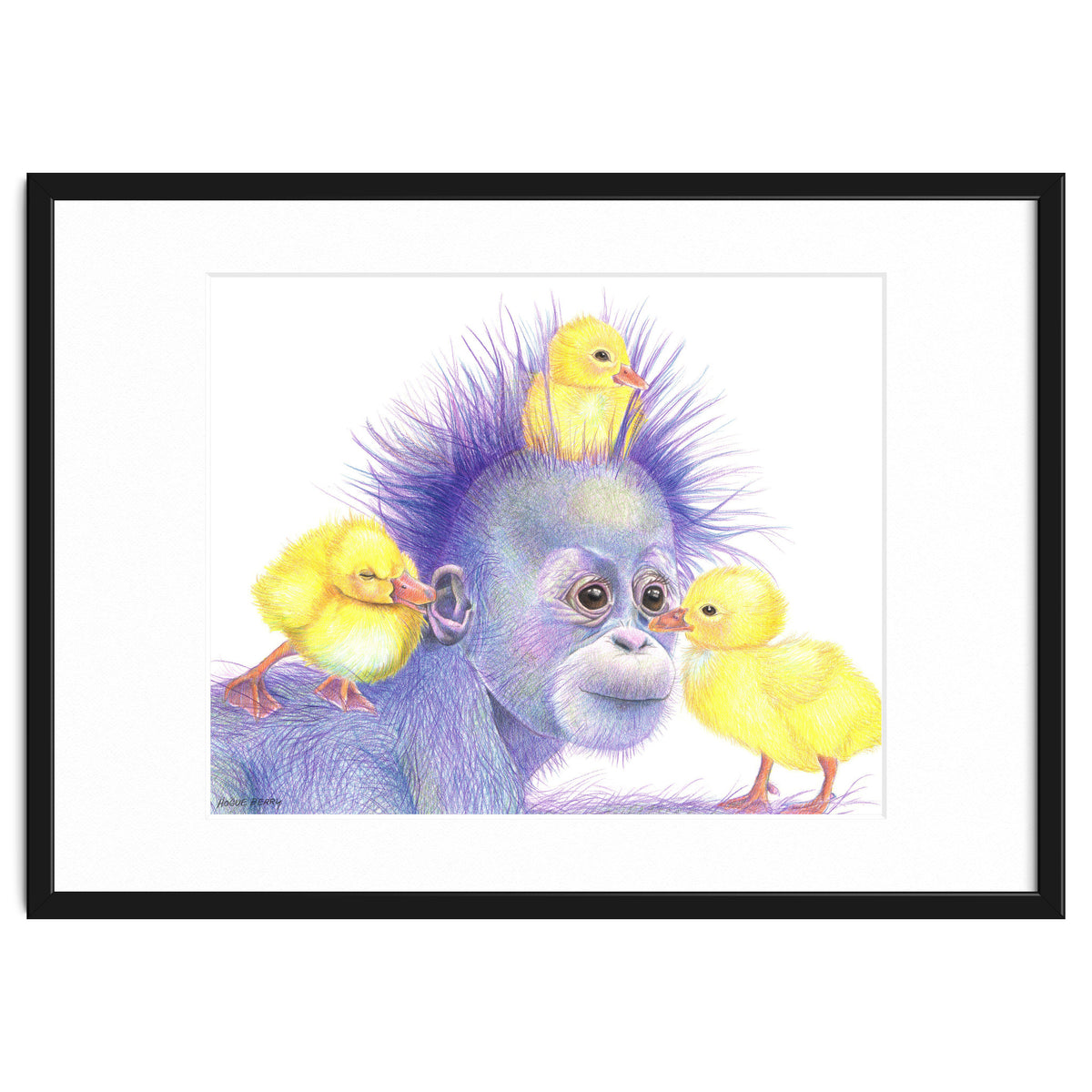 Purple Orangutan and Ducks