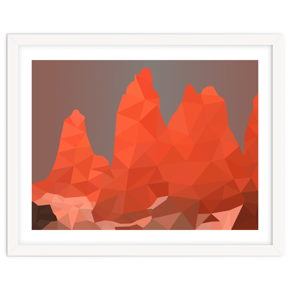 Torres Del Paine National Park Low Poly Art