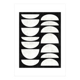 Mid-Century Modern Pattern No.8 - Black and White Concrete (Print Only) thumbnail