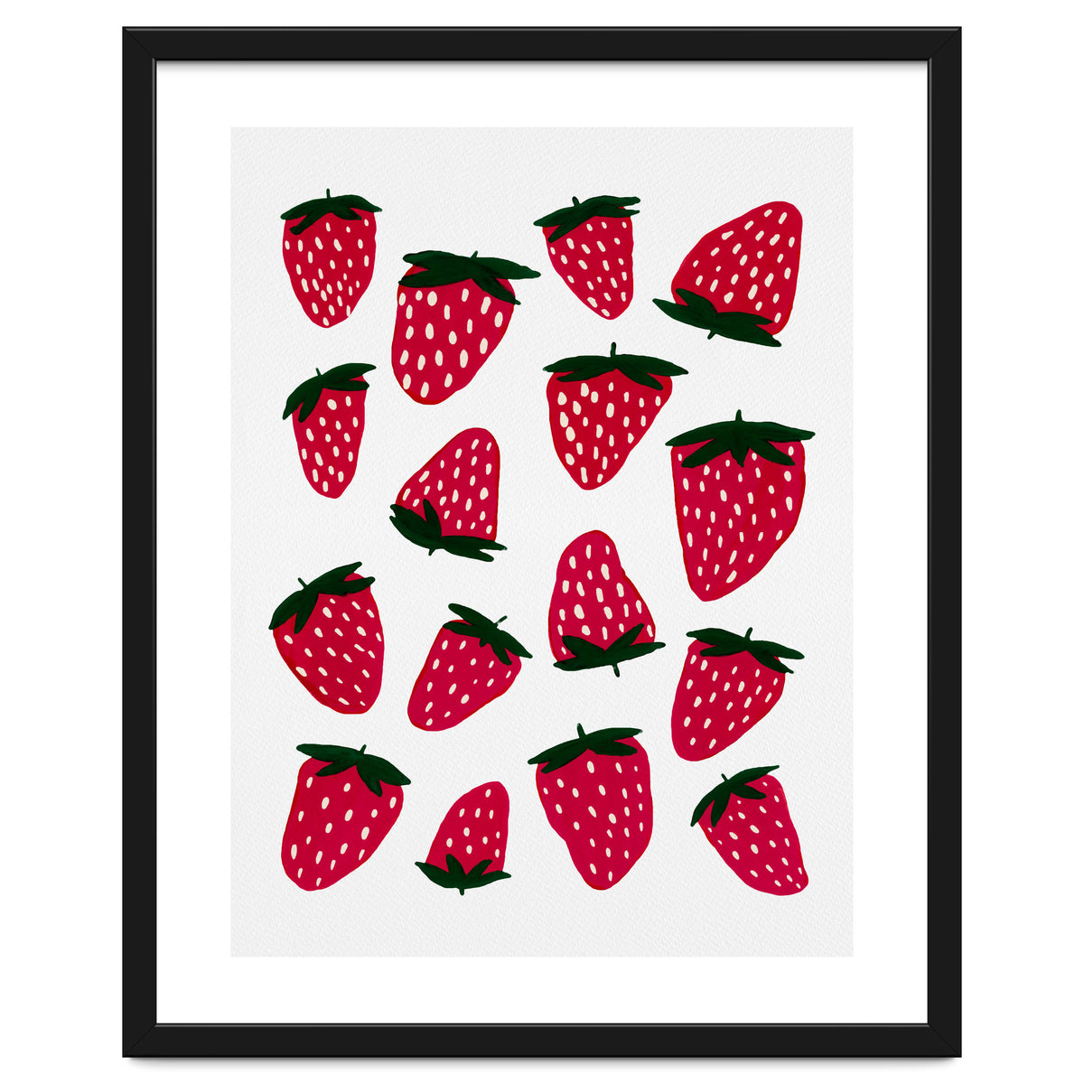 Summer strawberries red