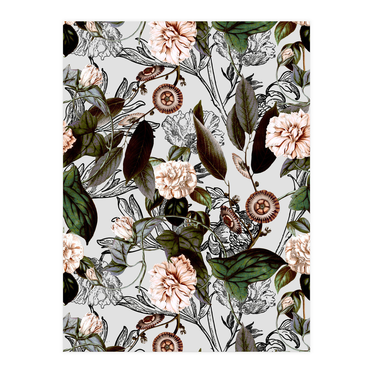 Aztec floral garden (Print Only)