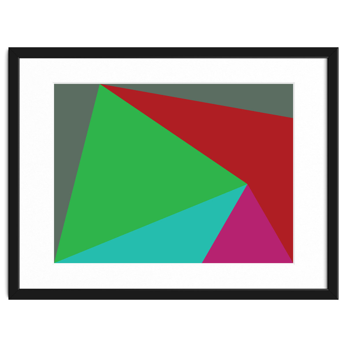 Geometric Shapes No. 19 -  green, magenta & blue