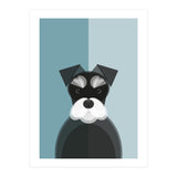Mid Century Geometric Miniature Schnauzer Dog (Print Only) thumbnail