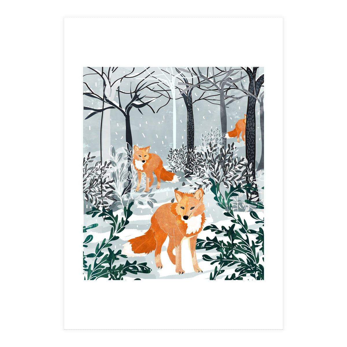 Fox Snow Walk (Print Only)