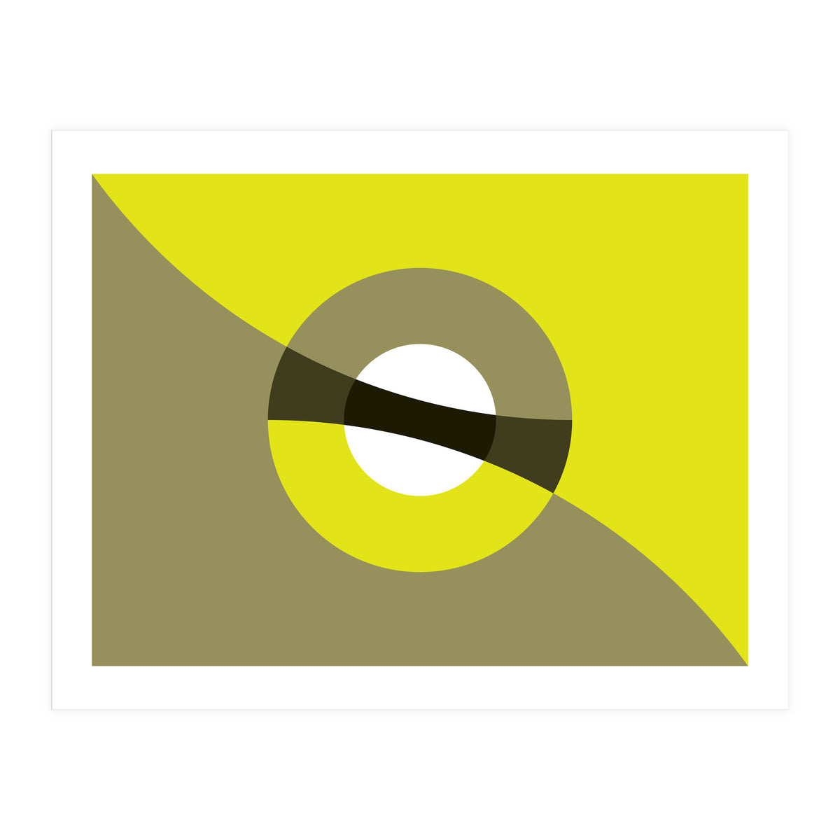 Geometric Shapes No. 44 -  mustard & beige (Print Only)