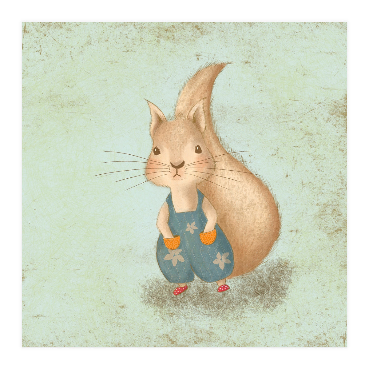 Woodland Nursery - Squirrel Illustration (Print Only)