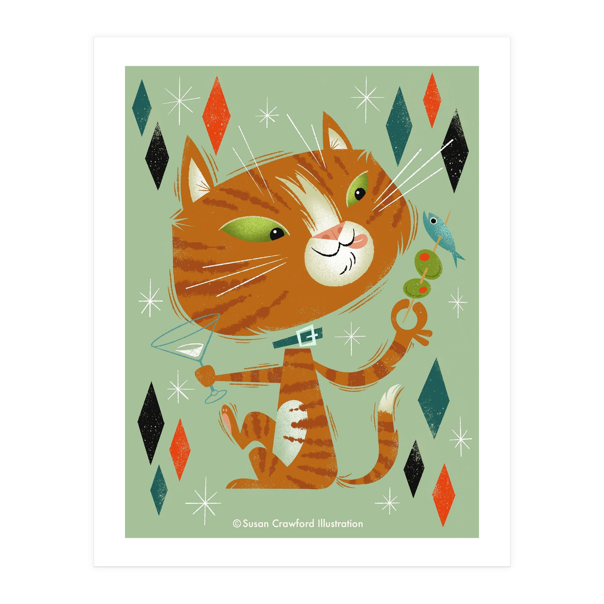 Cat A Tonic Orange Tabby (Print Only)
