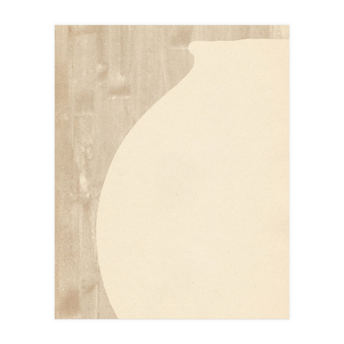 Cream tone vase silhouette (Print Only)