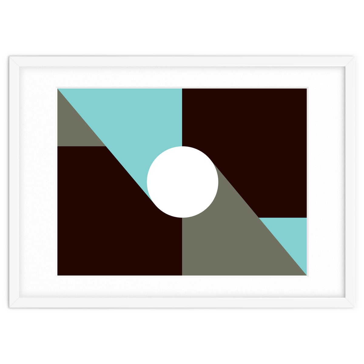 Geometric Shapes No. 29 - baby blue & grey