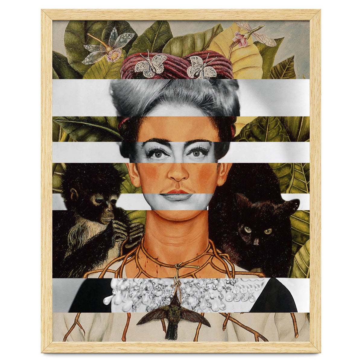 Frida Kahlo "Self Portrait with Thorn Necklace and Hummingbird" & Joan Crawford