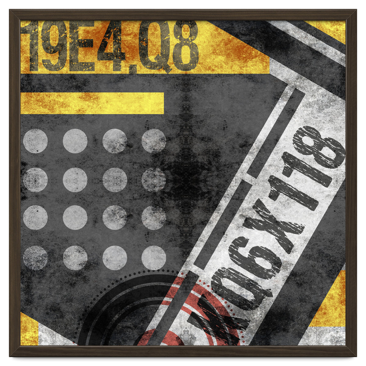 Abstract Industrial Black And Yellow