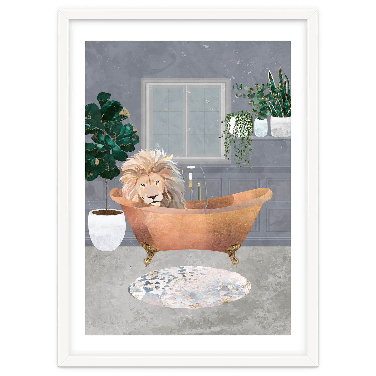 Lux Lion in a copper bath