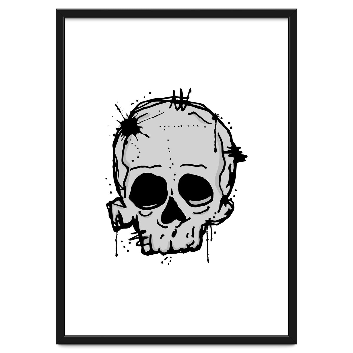 Skull scribble sketch