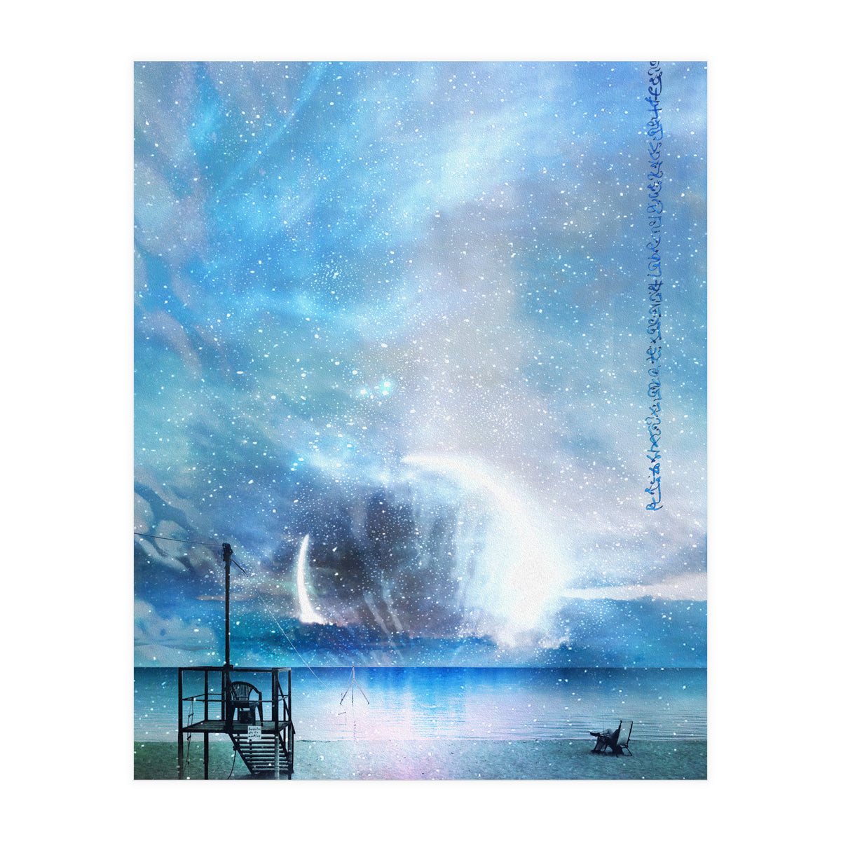 Blue eclipse  (Print Only)