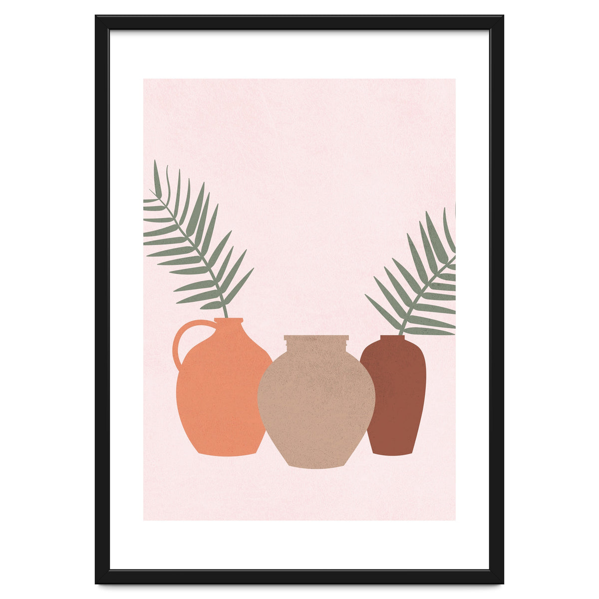 Palm Leaves Pottery Minimal Boho