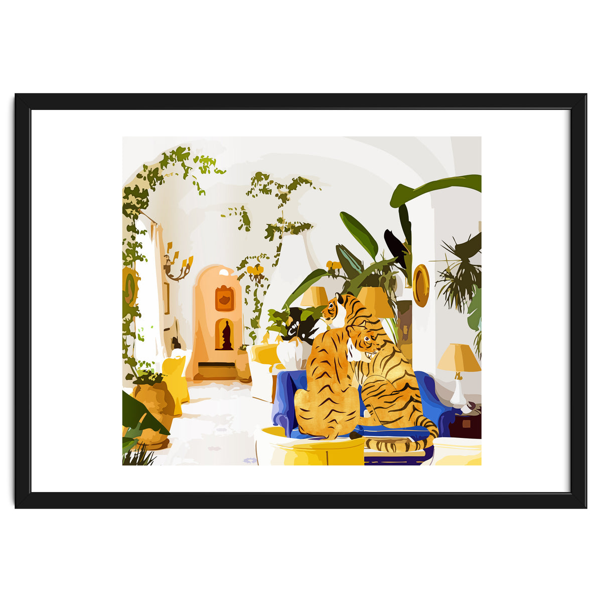 Tiger Reserve Villa | Bohemian Tropical Jungle Décor | Pastel Honeymoon Couple Love Wildlife