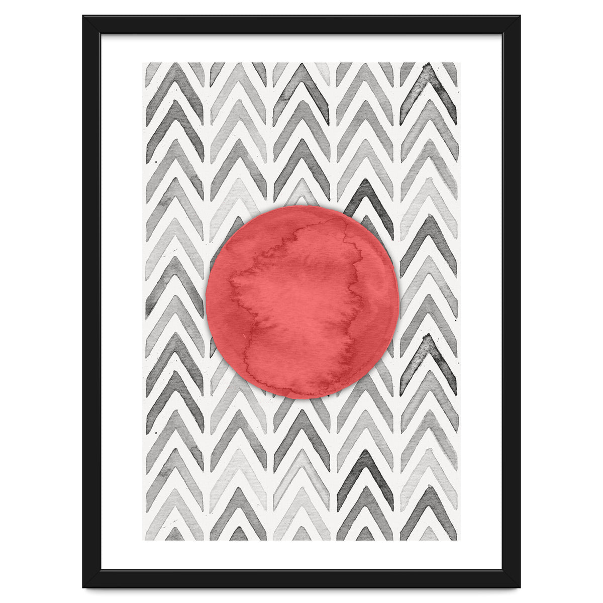 Red Bubble Chevron Pattern