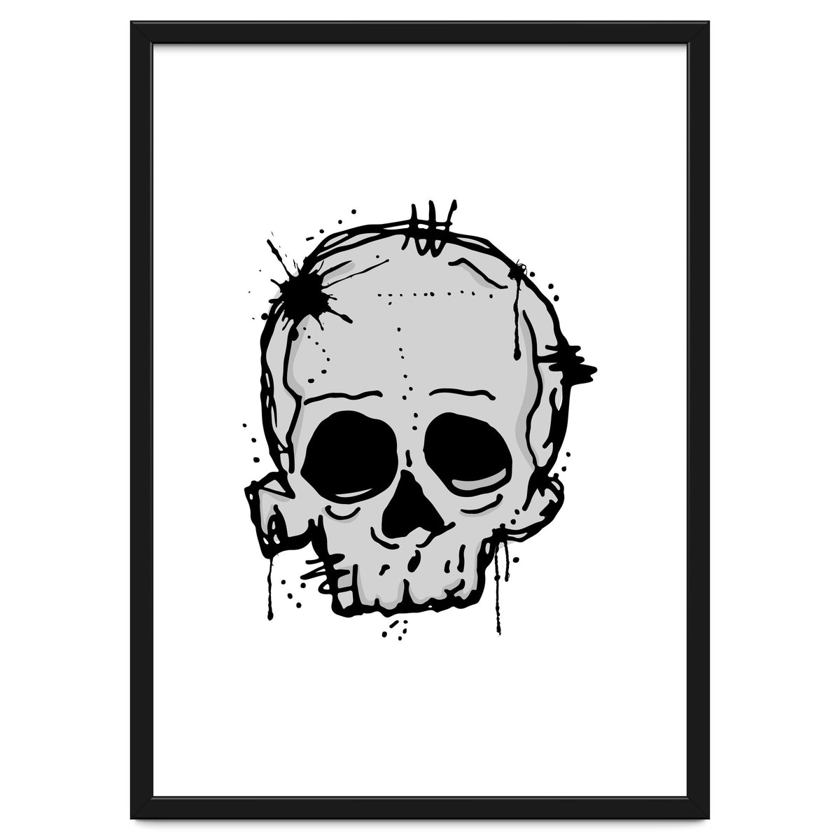 Skull scribble sketch