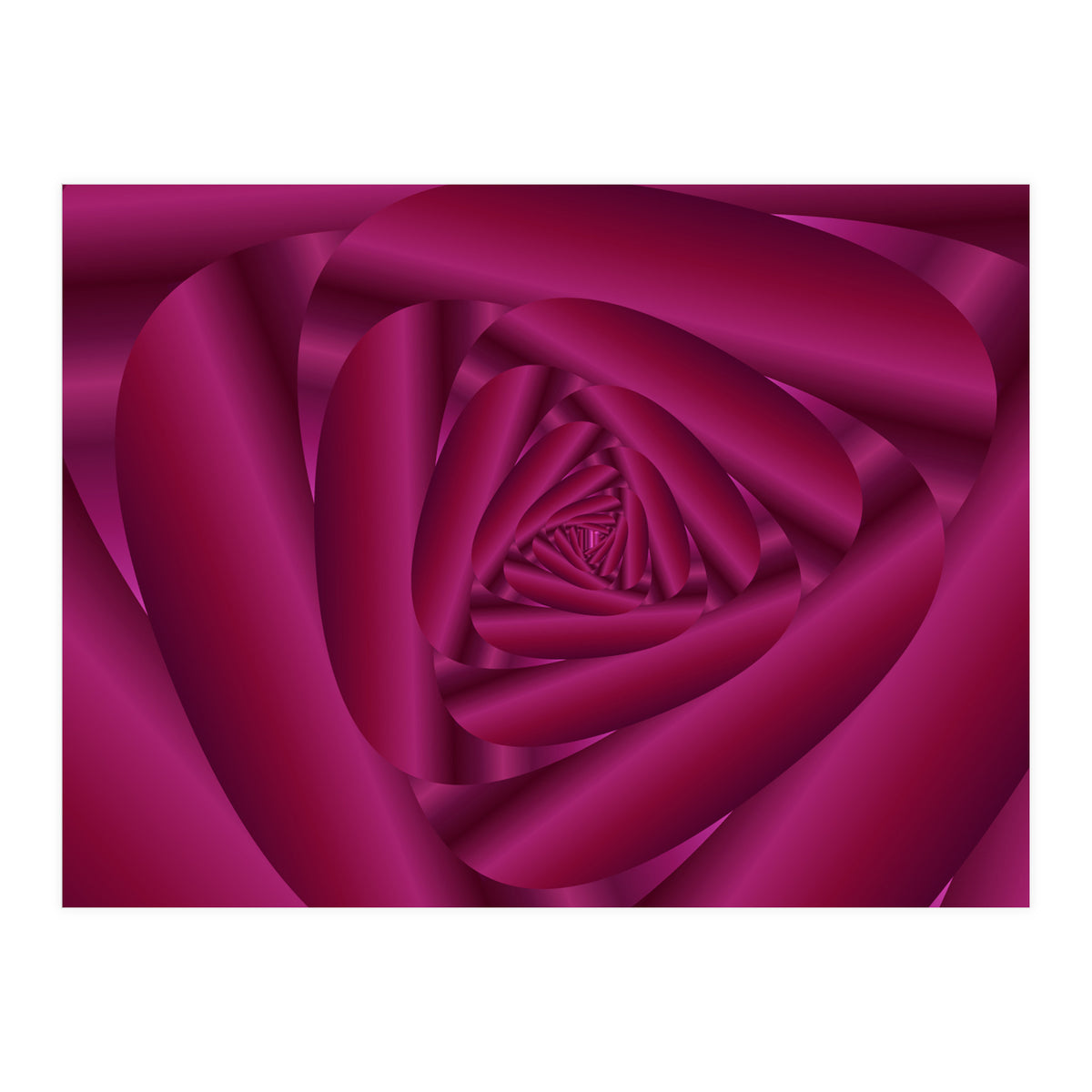 Pink Color Rose Swirl Art (Print Only)