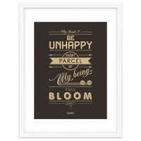 My Being Is In Full Bloom - Rumi Quote Typography