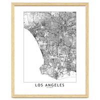 Los Angeles White Map