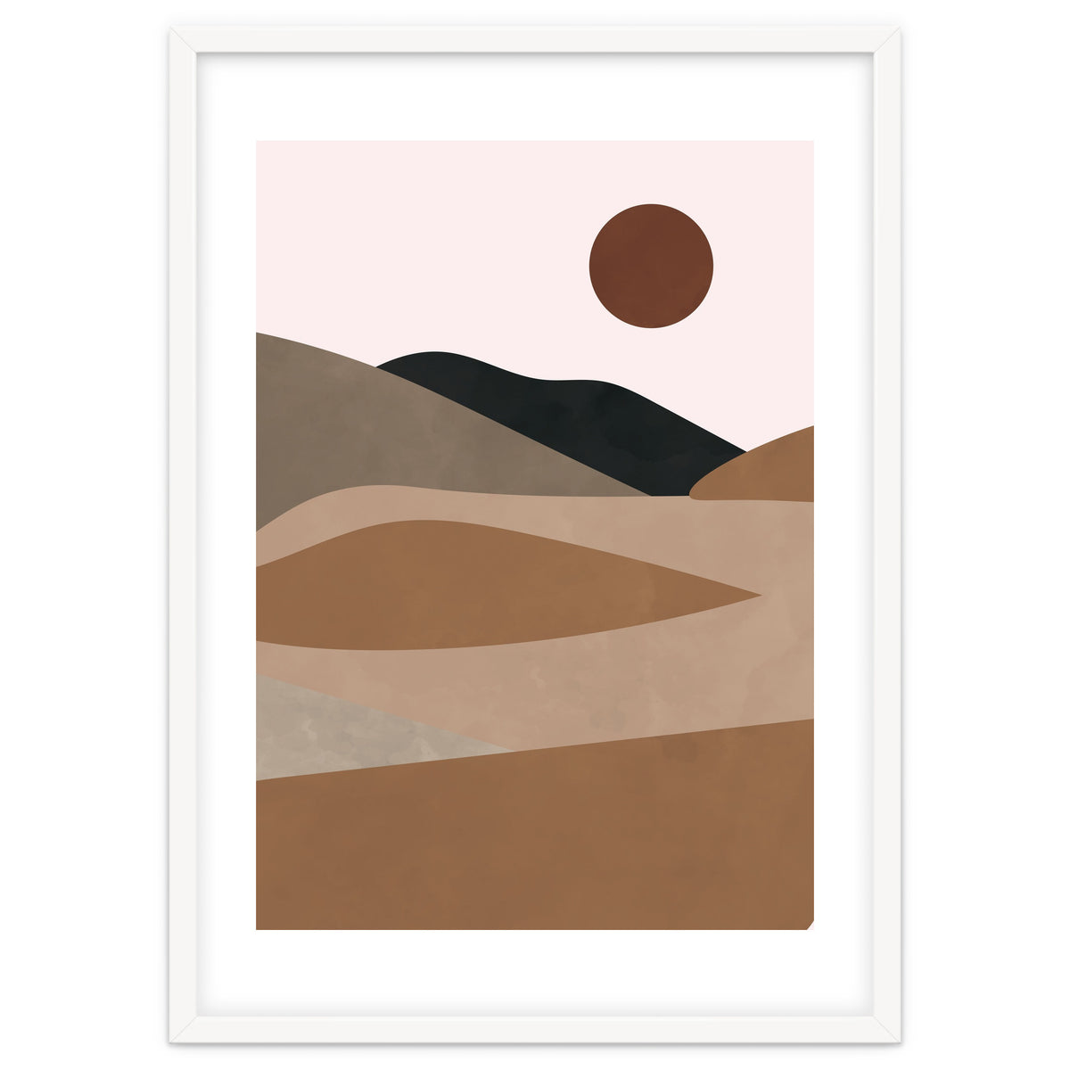 Neutral Mid Century Montain Hills