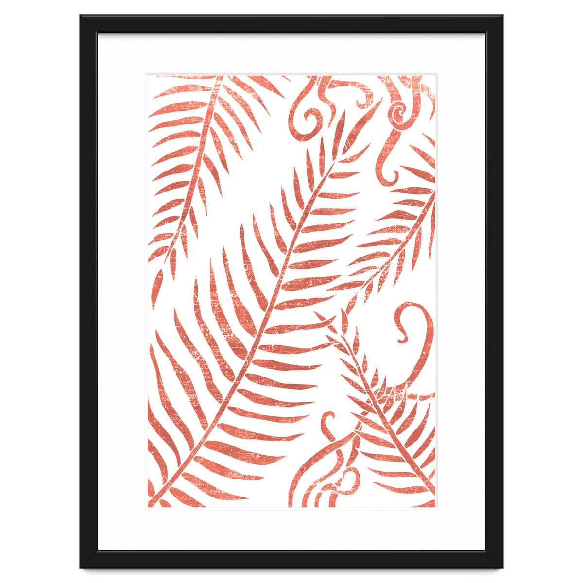 Abstract Terracotta Leaves 2 - Burnt Orange