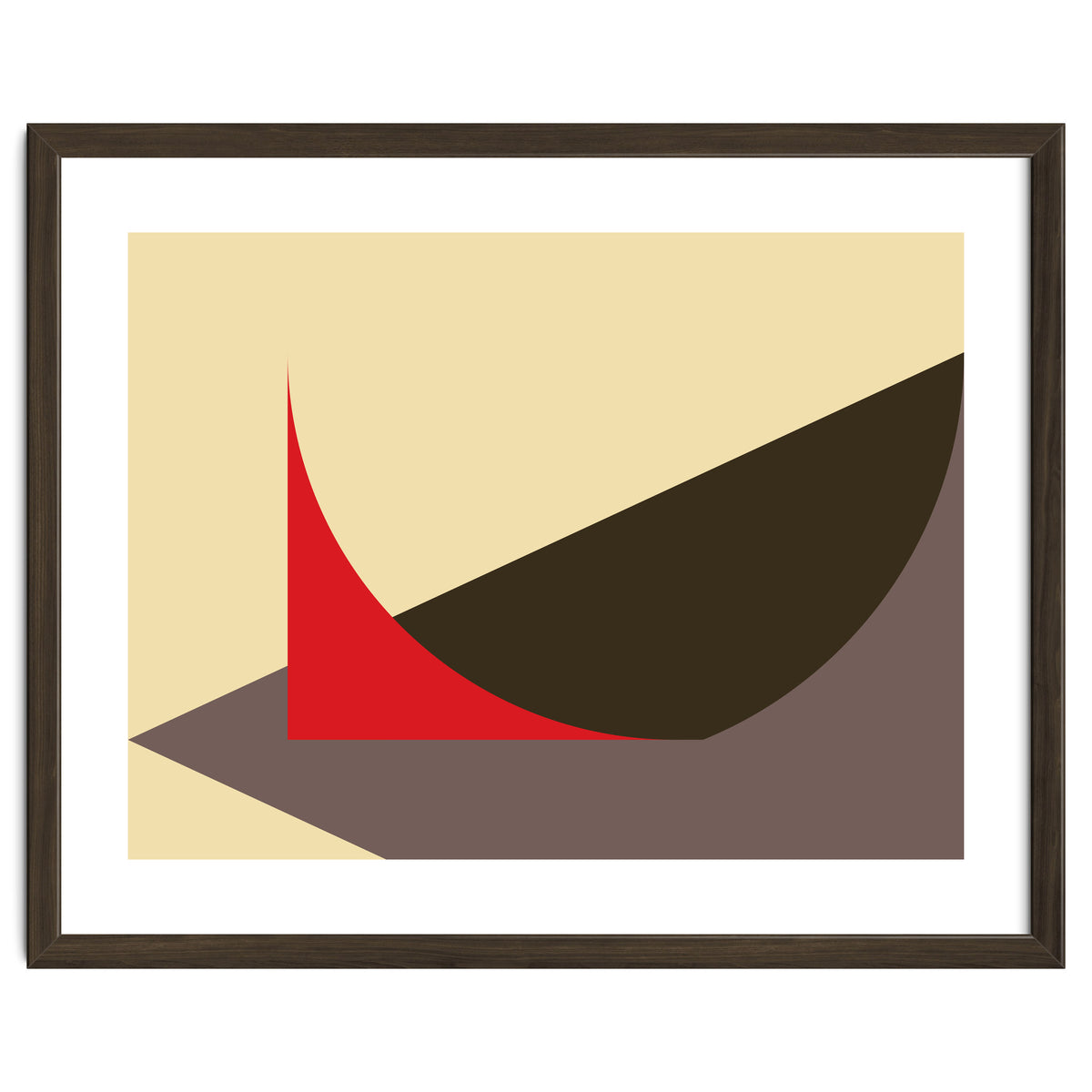 Geometric Shapes No. 6 - brown, beige & red