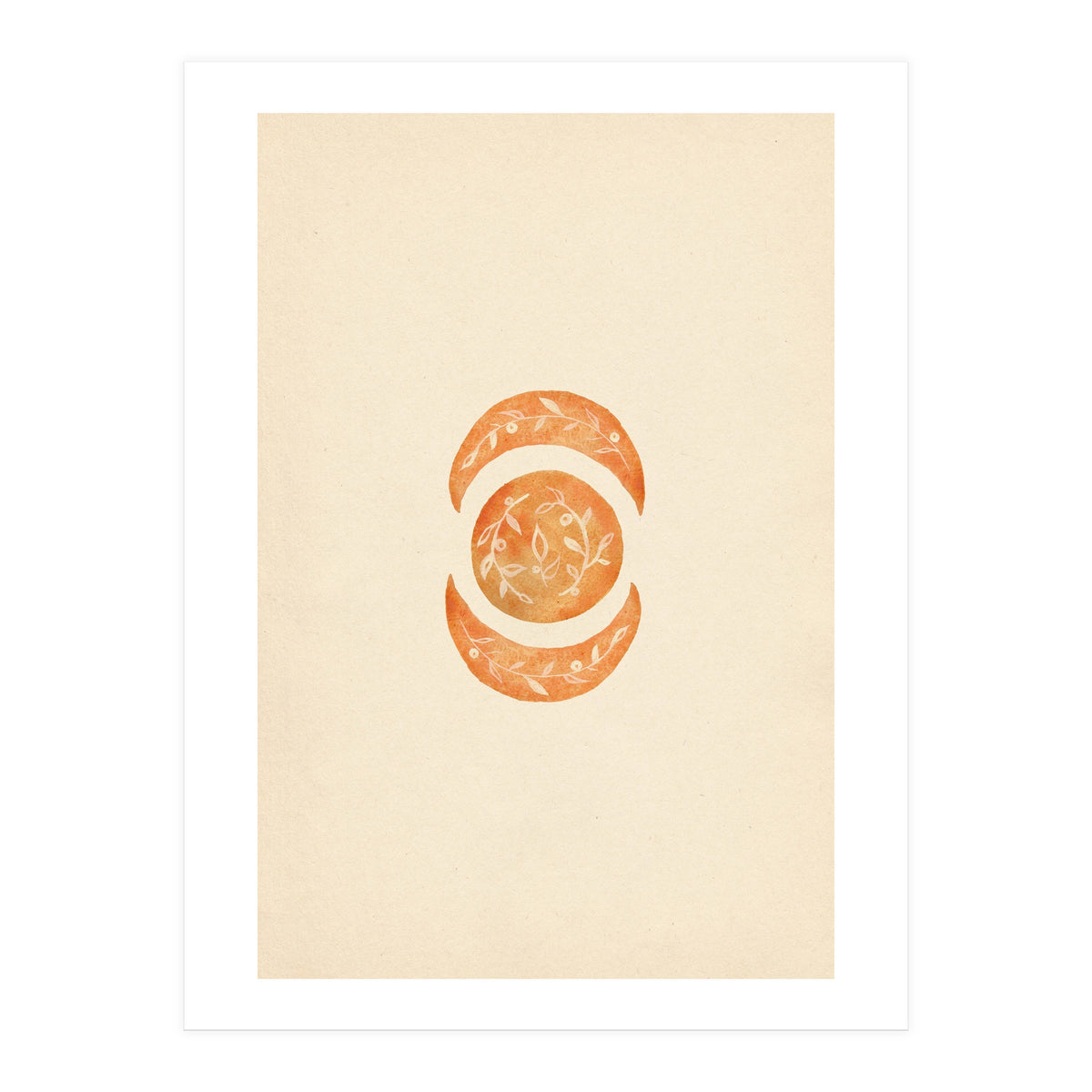 Botanical moon shapes (Print Only)