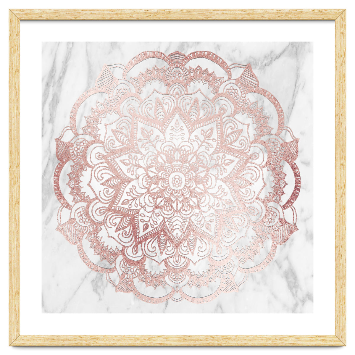 Rose Gold Mandala Star